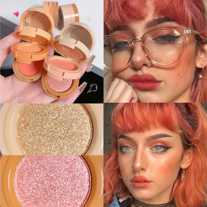 Paleta 3 em 1 - blush e 2 iluminadores