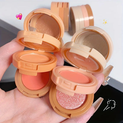 Paleta 3 em 1 - blush e 2 iluminadores